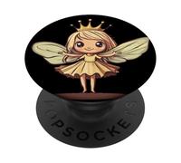 Fata mistica con corona regale PopSockets PopGrip Adesivo