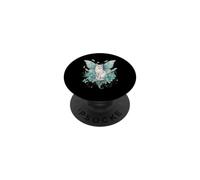 Fata stravagante gatto ali di farfalla fantasia floreale PopSockets PopGrip Adesivo