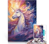 Fata Unicorno puzzle 1000 pezzi per adulti Aiuta il cervello ad allenare i giocattoli che creano dipendenza per coltivare la pazienza per la decorazione della casa 38x26cm