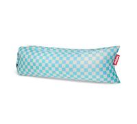 Fatboy Lamzac 3.0 - Divano gonfiabile per adulti e bambini, divano da campeggio, divano letto pigro ad aria, 200 x 90 x 50 cm, senza pompa necessaria, per uso interno ed esterno, Azzurro scacchi