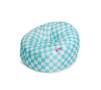 Fatboy® Lamzac O Blow Up Chair - Chess Azur - Single - Portable Inflatable Sofa/Beanbag/Bed - 110 x 103 x 62 cm - No pump needed - In & Outdoor Use