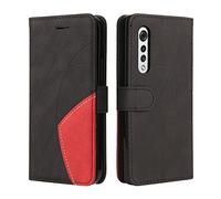 Fatcatparadise Cover per LG Velvet 2 PRO, Flip Caso in PU Pelle Case Cover Libro Portafoglio Protettiva Custodia con TPU Sottile Antiurto,[Kickstand][Slot per Schede][Chiusura Magnetica] (Nero)