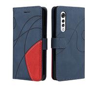 Fatcatparadise Cover per LG Velvet 2 PRO, Flip Caso in PU Pelle Case Cover Libro Portafoglio Protettiva Custodia con TPU Sottile Antiurto,[Kickstand][Slot per Schede][Chiusura Magnetica] (Blu)