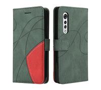 Fatcatparadise Cover per LG Velvet 2 PRO, Flip Caso in PU Pelle Case Cover Libro Portafoglio Protettiva Custodia con TPU Sottile Antiurto,[Kickstand][Slot per Schede][Chiusura Magnetica] (Verde)