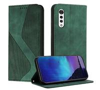 Fatcatparadise Cover per LG Velvet/G9/G900, Custodia LG Velvet/G9/G900, Cover a Libro Wallet in Pelle Premium Protettiva Portafoglio Antifurto Chiusura Magnetica Flip Telefono Case Custodie (Verde)