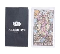 Fate Divination Deck, misteriosi tarocchi, kit di guida spirituale, set di carte a tema occhio, adatto per feste, riunioni all'aperto, viaggi, meditazione, intrattenimento divertente, 10,5 x 6,1 cm