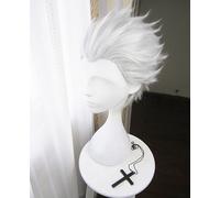 Fate Go Extra Archer Cosplay Costumi Bianco Argento Parrucca Parrucca Corta S...