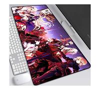 Fate Grand Order 800x 300mm Tappetino Mouse，Speed Gaming Mousepad， XXL Tappetino per mouse, 3mm Mouse Pad Antiscivolo Fondo in Gomma con Bordi Cuciti, D