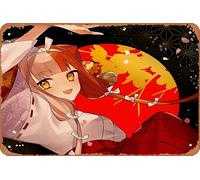 Fate/grand Order, Caster (Fate/grand Order), Izumo No Okuni (Fate/grand Order), serie Fate Poster a tema anime, decorazione artistica da parete in metallo, stile retrò, 20,3 x 30,5 cm