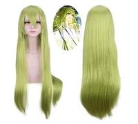 Fate Grand Order Enkidu Anime Parrucca Cosplay Parrucca Cosplay Parrucca Cosplay Comic- con Halloween Party Carnival Adulto Uomini e donne Ventilatori Anime Regalo( parrucca verde capelli lunghi).