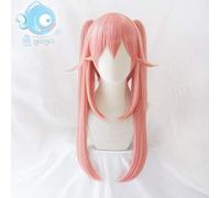 Fate Grand Order FGO Servo extra Caster Tamamo No Mae Ricci/Lisci Rosa Coda di cavallo Capelli sintetici Cosplay + Cappellino parrucca dritto Dritto