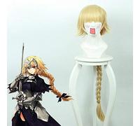 Fate/Grand Order Giovanna d'Arco Jeanne d'Arc Parrucca cosplay diritta lunga 100 cm per donna parrucca per capelli sintetici anime Righello intrecciato oro
