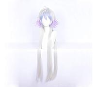 Fate / Grand Order Merlin Cosplay Parrucca 100 Cm Lungo Rettilineo Argento Blu Viola Sfumato Capelli Sintetici Per Regalo Festa Di Halloween