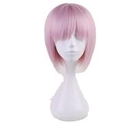 Fate Grand Order shielder Anime Cosplay Wig Synthetic Hair Mash Kyrielight Halloween Costume Pink Short Bob Wigs For Women