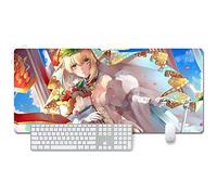 Fate Grand Order Tappetino Mouse Gaming, Grande Anime Mouse Pad XXL 900x400mm Confortevole, Lavabile, 3mm Antiscivolo Tappetino Scrivania Supporto per Ufficio Computer, Adatto per computer e PC, K