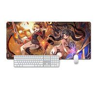 Fate Grand Order Tappetino Mouse Gaming, Grande Anime Mouse Pad XXL 900x400mm Confortevole, Lavabile, 3mm Antiscivolo Tappetino Scrivania Supporto per Ufficio Computer, Adatto per computer e PC, H