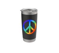 Fate la pace non la guerra - Logo della pace Bicchiere termico in acciaio inox doppia parete