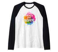 Fate la Pace Non la Guerra - Pace e Amore - Peace & Love Maglia con Maniche Raglan