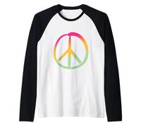 Fate la Pace Non la Guerra - Segno di Pace Maglia con Maniche Raglan
