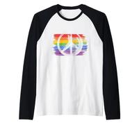 Fate la Pace Non la Guerra - Segno di Pace Maglia con Maniche Raglan