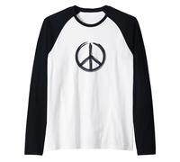 Fate la Pace Non la Guerra - Segno di Pace Maglia con Maniche Raglan