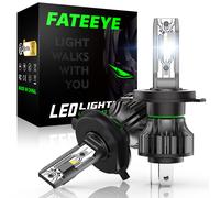 FATEEYE H4 9003 Lampade A Led Fari Luce 6500K Bianco Non Errore 10000LM 50W CSP