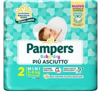 Pampers Baby Dry Pannolino Downcount Mini 24 Pezzi