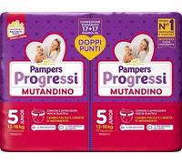 Fater Pampers Progressi Mutandino Junior Pacco Doppio 34 Pezzi