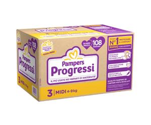 Fater PAMPERS QUADRI PROGRESSI MIDI 108 PEZZI