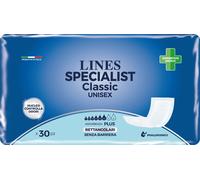 LINES Specialist Classic - 30 rettangolari senza barriere Plus - ausilio per incontinenza
