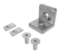 FATH 093WI40N08S01 Set di Angoli zincati V40, 40 x 40 x 40 x 40 mm, Alluminio