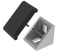 Fath Angolo I 30 x 30 Set Item System con tappo di copertura + materiale di fissaggio per profili in alluminio e elementi di superficie con scanalatura 6, zinco pressofuso