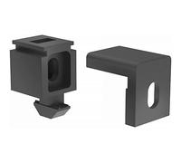 Fath Blocco di fissaggio Uni 25 Item System per un facile fissaggio di elementi di superficie ai profili in alluminio con scanalatura 8, nero - 10 pezzi