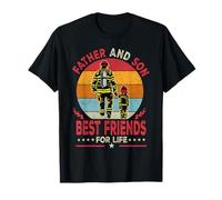 Father And Son Firefighter Best Friends for Life Fathers Day Maglietta