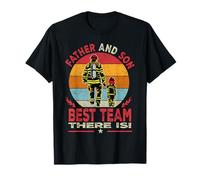 Father And Son Firefighter Best Team There Is Fathers Day Maglietta