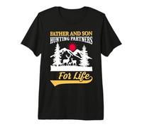 Father And Son Hunting Partners for Life Hunter Adventure Maglietta Premium