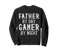 Father By Day Gamer By Night Geek Nerd Gaming Dad Gamers Felpa
