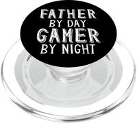 Father By Day Gamer By Night Geek Nerd Gaming Dad Gamers PopSockets PopGrip per MagSafe