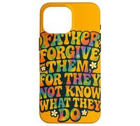 Father Forgive Them Retro Christian Bible Verse Citazione Custodia per iPhone 16 Pro Max