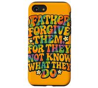 Father Forgive Them Retro Christian Bible Verse Citazione Custodia per iPhone SE (2020) / 7/8