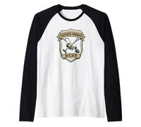 Father MOWS Best Dad Lawn Mower Yard Umorismo Divertente Maglia con Maniche Raglan