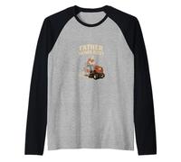 Father Mows Best Lawn Care Funny Dad Humor, Festa del papà Maglia con Maniche Raglan