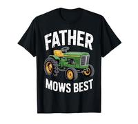 Father Mows Best Lawn Tractor Humor for Mowing Lovers Maglietta