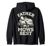 Father Mows Best Riding Lawn Mower Dad Yard Care Tractor Felpa con Cappuccio