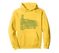 Father Mows Best Riding Lawn Mower Funny Fathers Day Pun Felpa con Cappuccio