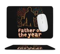 Father of The Year Papa Dad Daddy Tappetino per Mouse Soffice Mousemat Liscio Tappetini per Il Mouse per Laptop Ufficio Lavoro 25X30Cm