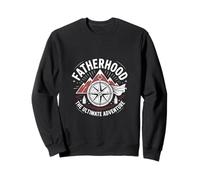 Fatherhood The Ultimate Adventure Compass Graphic Papà Felpa