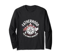 Fatherhood The Ultimate Adventure Compass Graphic Papà Maglia a Manica