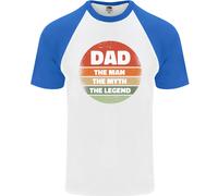 Father's Day Giorno Papà The Man Mito Leggenda Divertente DA UOMO S/S T-Shirt