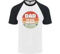 Father's Day Giorno Papà The Man Mito Leggenda Divertente DA UOMO S/S T-Shirt